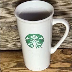 2012 Starbucks Tall Coffee Mug 16 oz Classic Green & White Siren Logo Ceramic